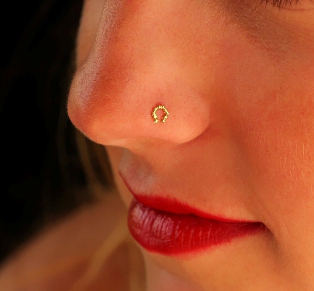 Nose Ring Stud Indian Nose stud Small Nose Stud 14k Gold Etsy