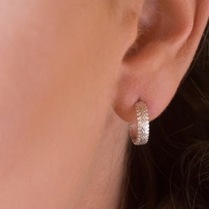 Unique Silver Earrings, Boho Silver Earrings, Silver Small Earrings, Tiny Small Hoop Earrings, Stud Hoop Earrings,Indian Silver Earrings