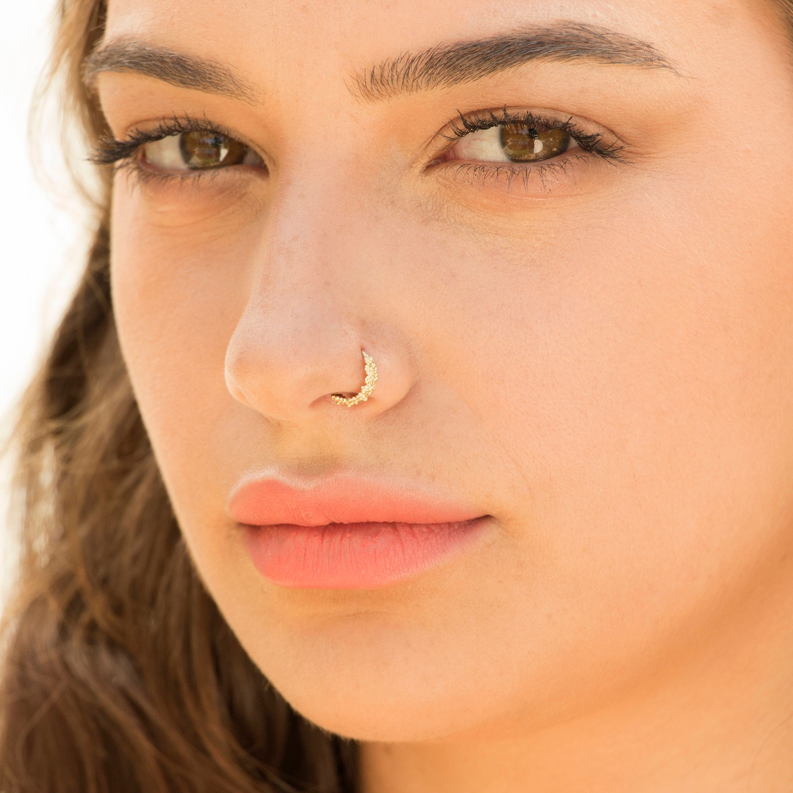 solid gold nose jewelry