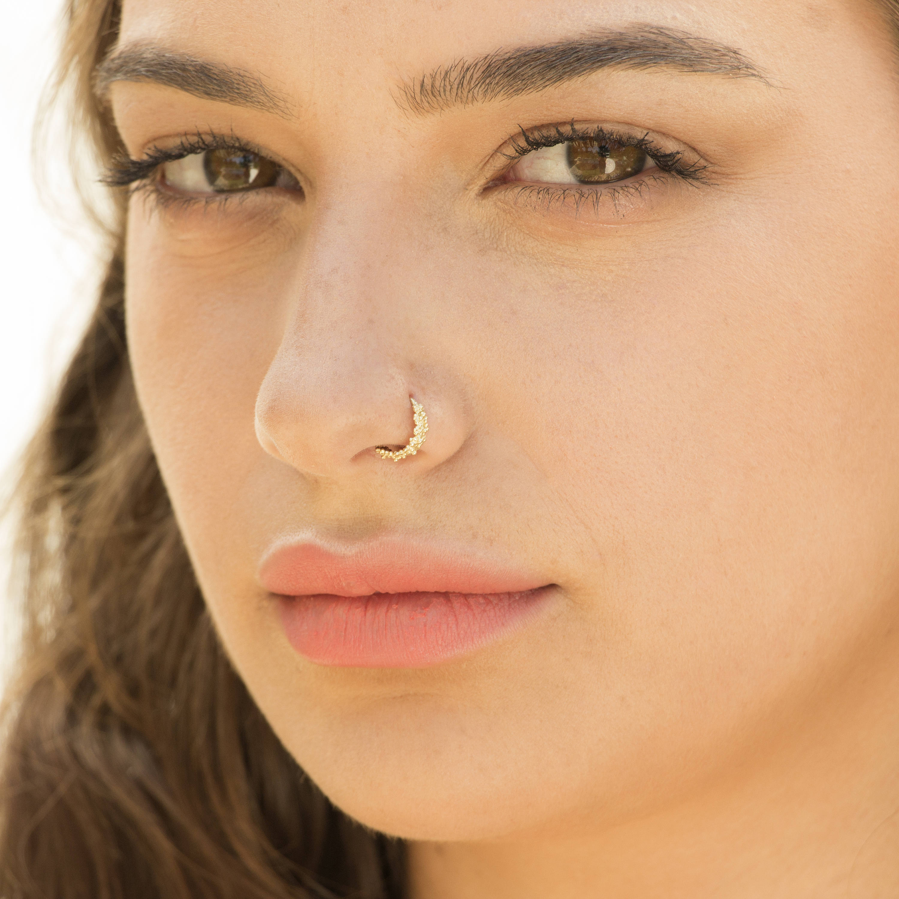 Solid Gold Nose Ring 14k Gold Nose Ring Gold Nose Hoop Nose Etsy Canada