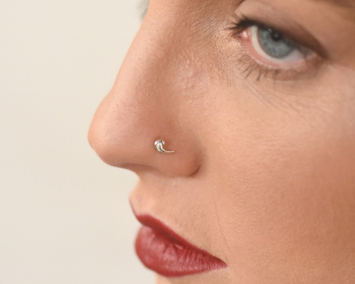 Silver Nose Stud Unique Nose Stud Indian Noses Stud Nose Etsy
