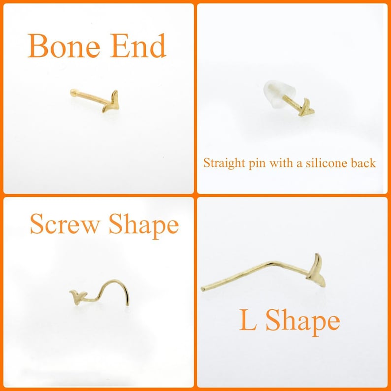 14K Gold Nose Screw Nose Piercing Nose Stud Gold Nose Stud Etsy