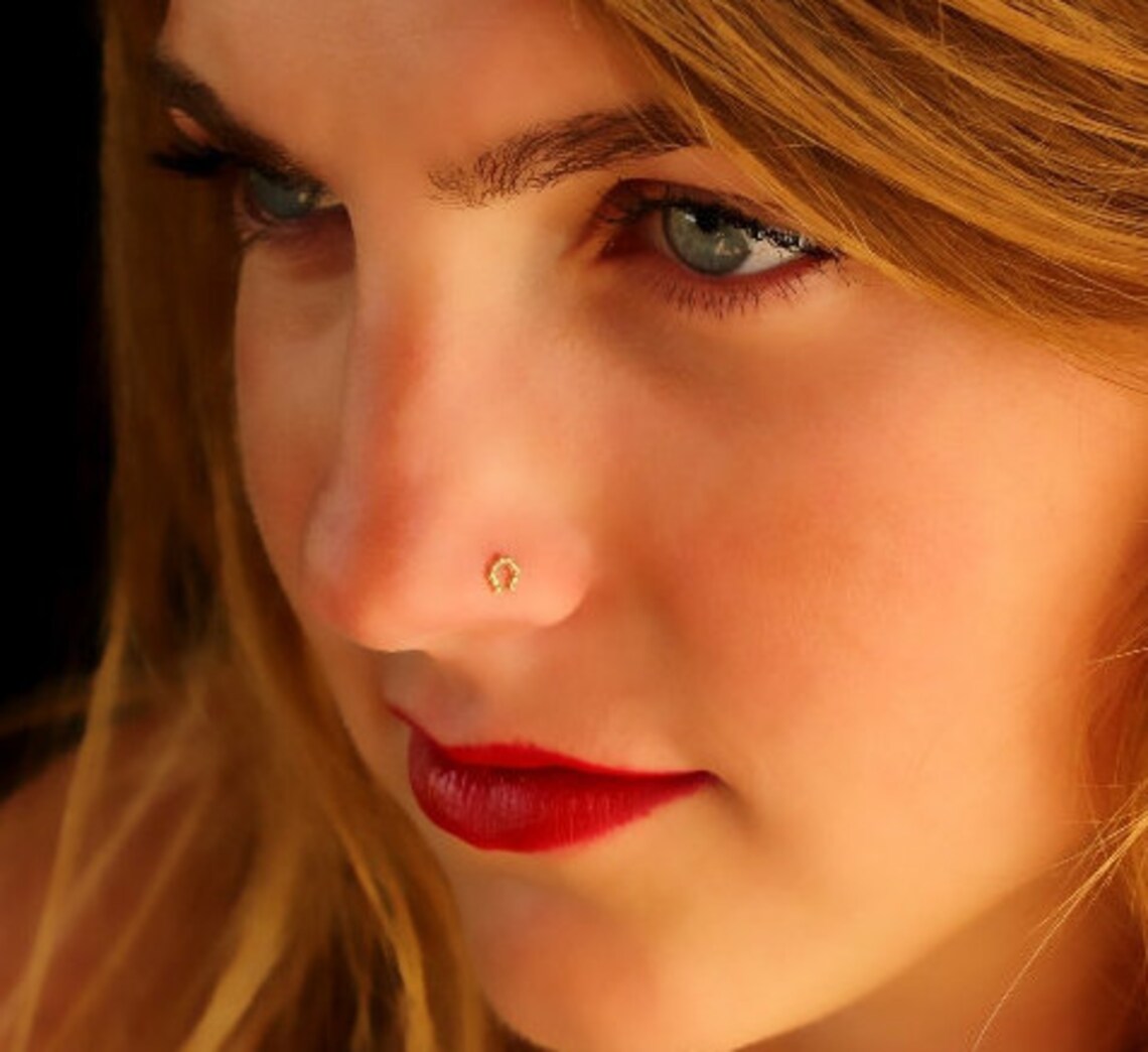Nose Ring Stud Indian Nose Stud Small Nose Stud 14k Gold Etsy