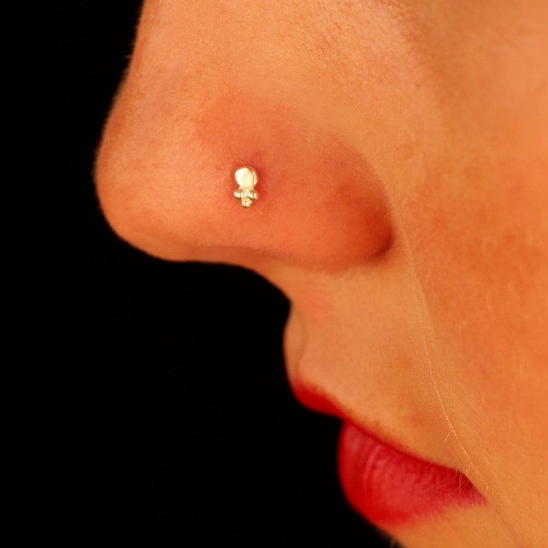 Sterling Silver Nose Stud Indian Nose Stud Trible Nose Stud Etsy