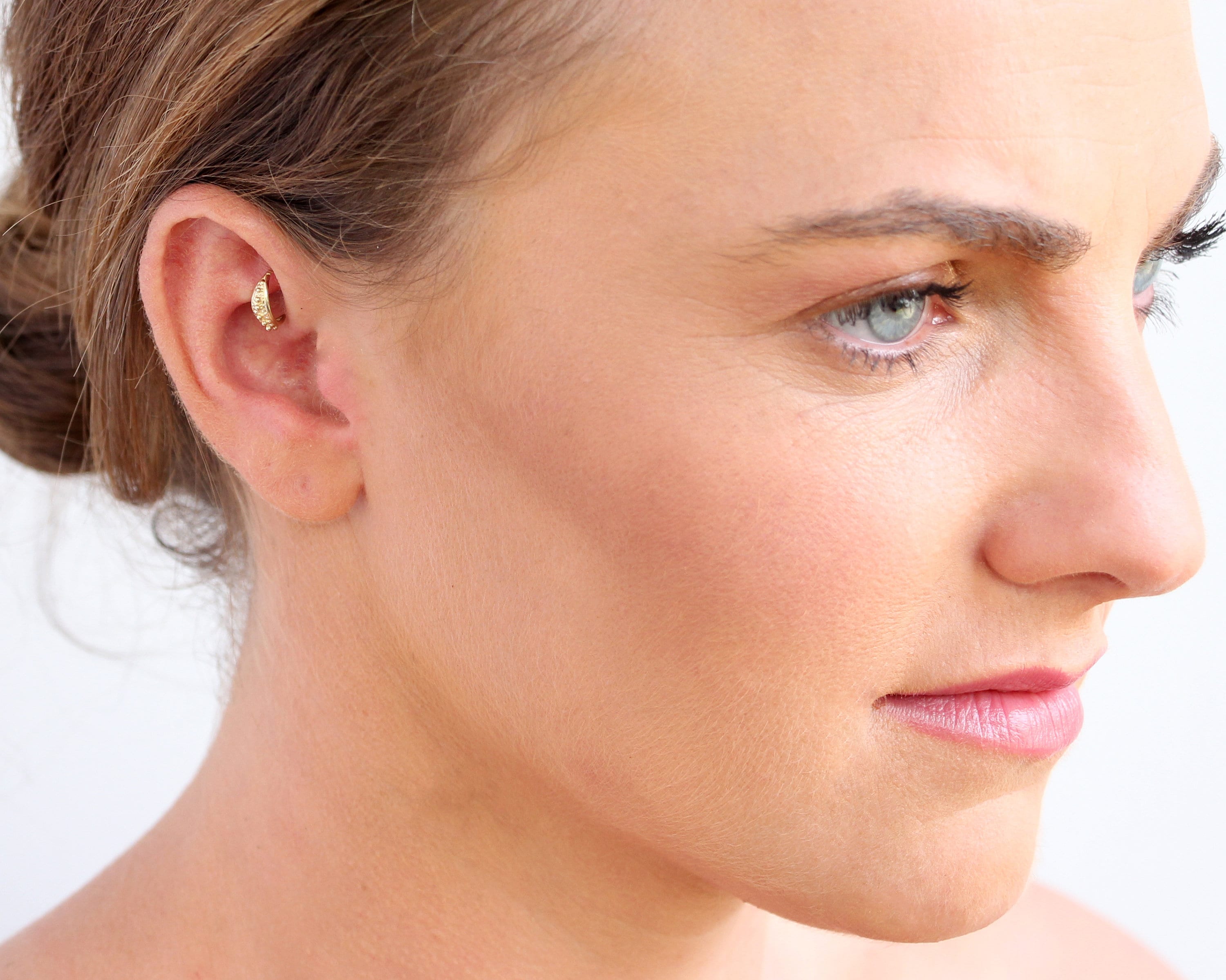 Nose Ring Unique Nose Ring 14K Gold Nose Hoop 14K Gold Nose Etsy