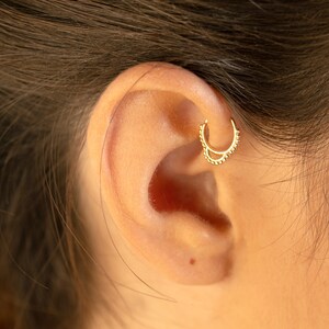 Forward Helix Hoop, Helix Earring, Forward Helix Ring, Helix Piercing Gold, Cartilage Hoop, 14k Gold Piercing, 14k Gold Helix, 16g, 18g, 20g