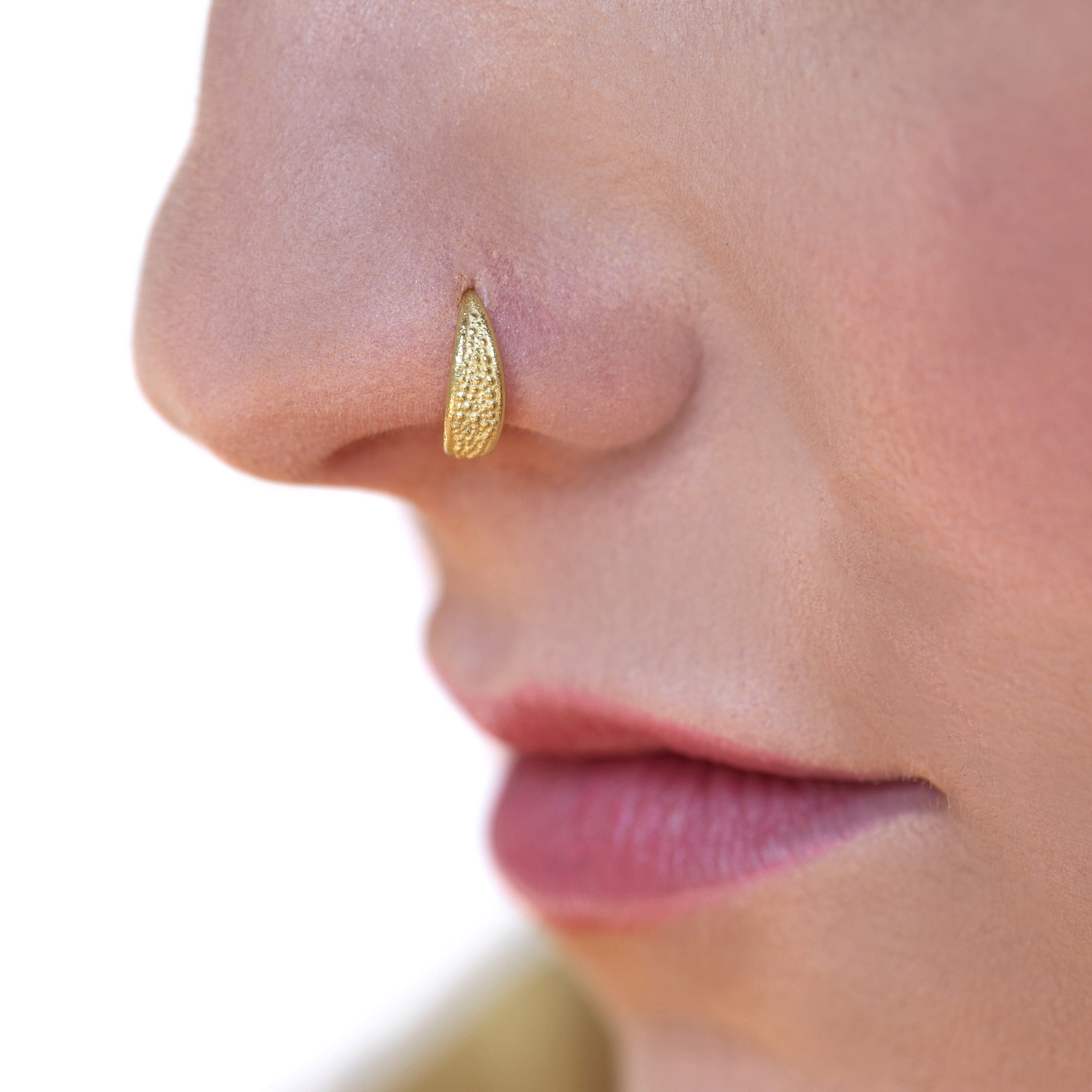 Nose Ring 14k Gold Nose Ring Unique Nose Ring 14k Gold Nose Etsy
