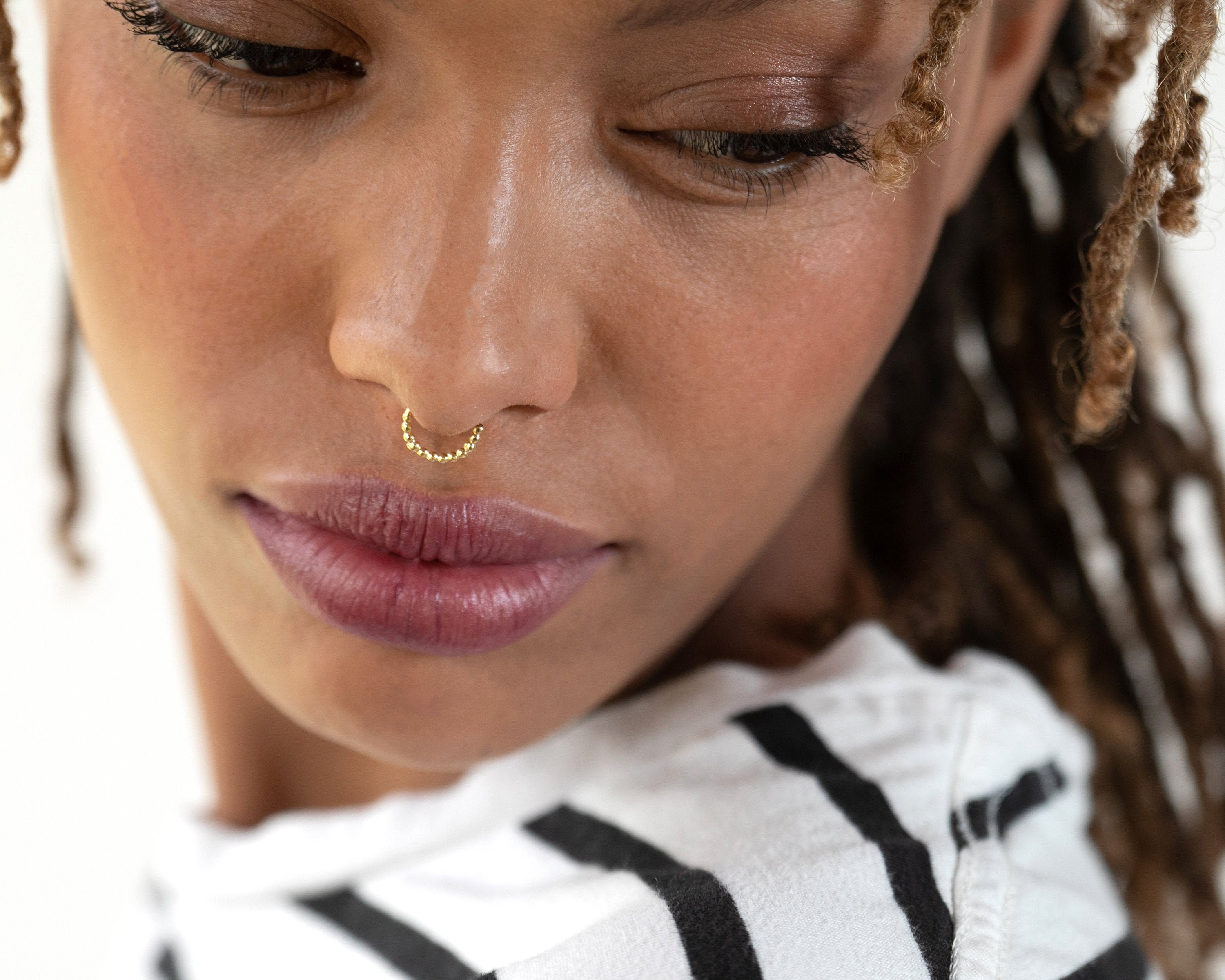 Gold Septum Hoop 14K Gold Septum Ring Gold Septum Jewelry