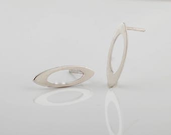 Pendientes de plata de ley, pendientes de oro de 14 quilates, pendientes colgantes de plata / oro, pendientes de aro, pendientes colgantes, pendientes pequeños