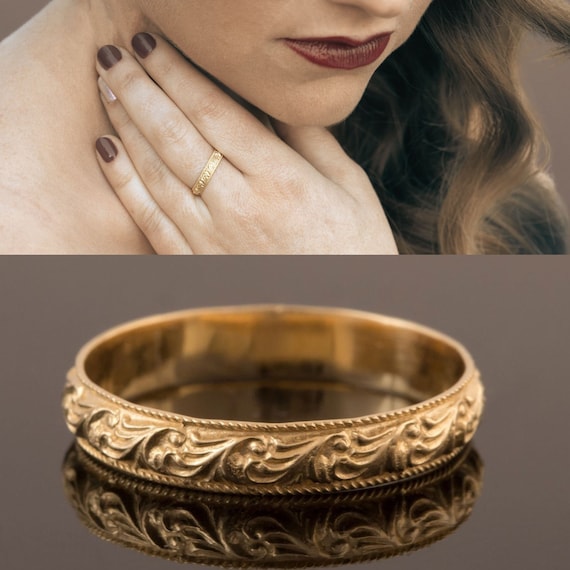 Bague pour femme bague en or 14 carats bague en or pour femme alliance pour femme alliance femme alliance unique alliance a motifs bague marocaine Etsy Canada