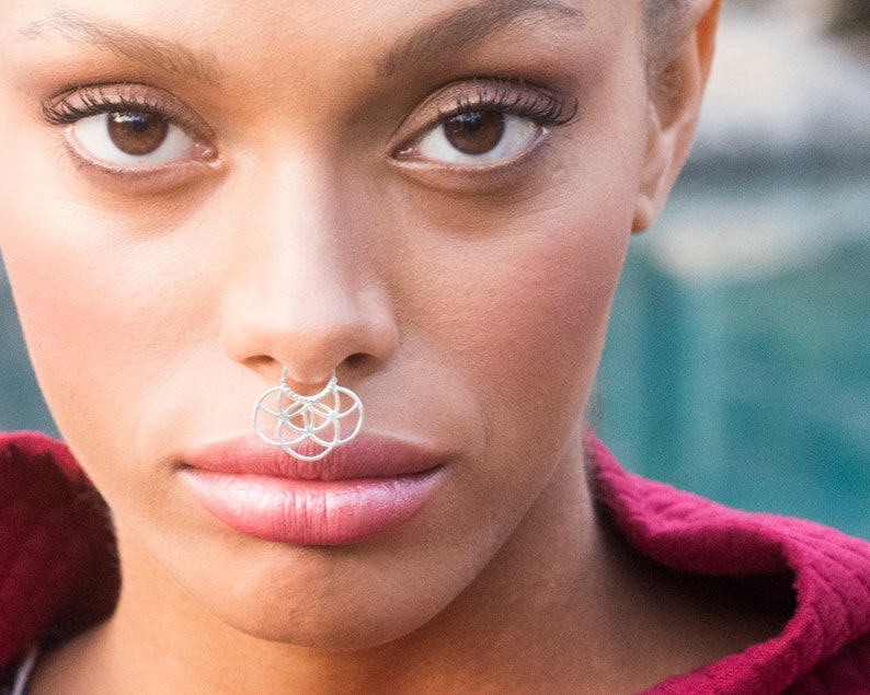 Unique Septum Ring Septum Jewelry Tribal Septum Silver Etsy