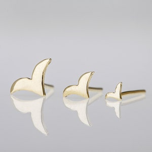 14k Gold Earring Set, 14K Gold Stud Earrings, 14k Gold Tiny Earrings, Set of 3 Earrings, Small Stud Earrings Gold, Bird Earrings, Dainty
