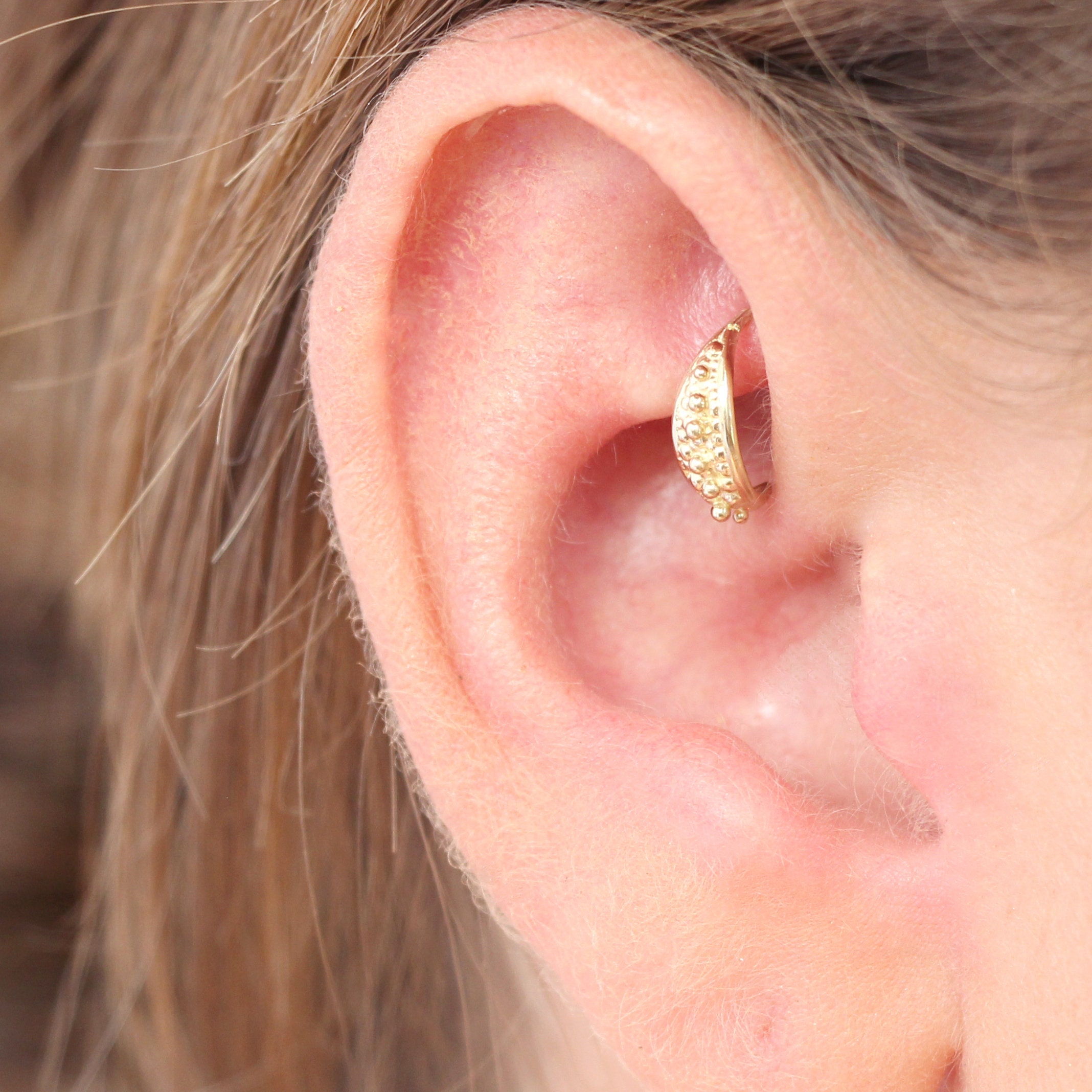 White gold rook earring sale
