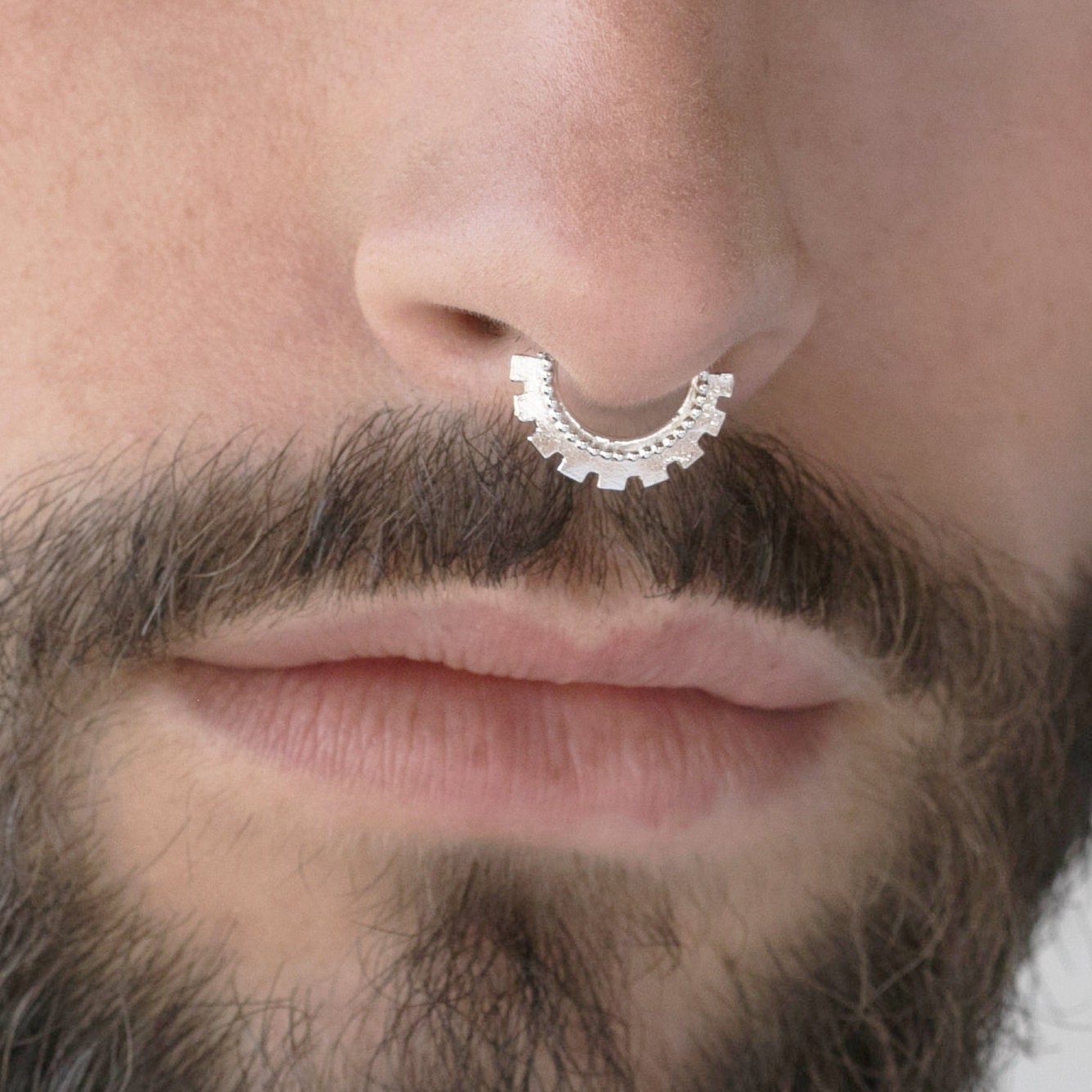 Men's Septum Ring Septum Jewelry Silver Septum Ring Etsy