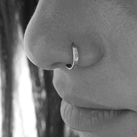 Nose Ring Sterling Silver Nose Ring Silver Nose Hoop Indian