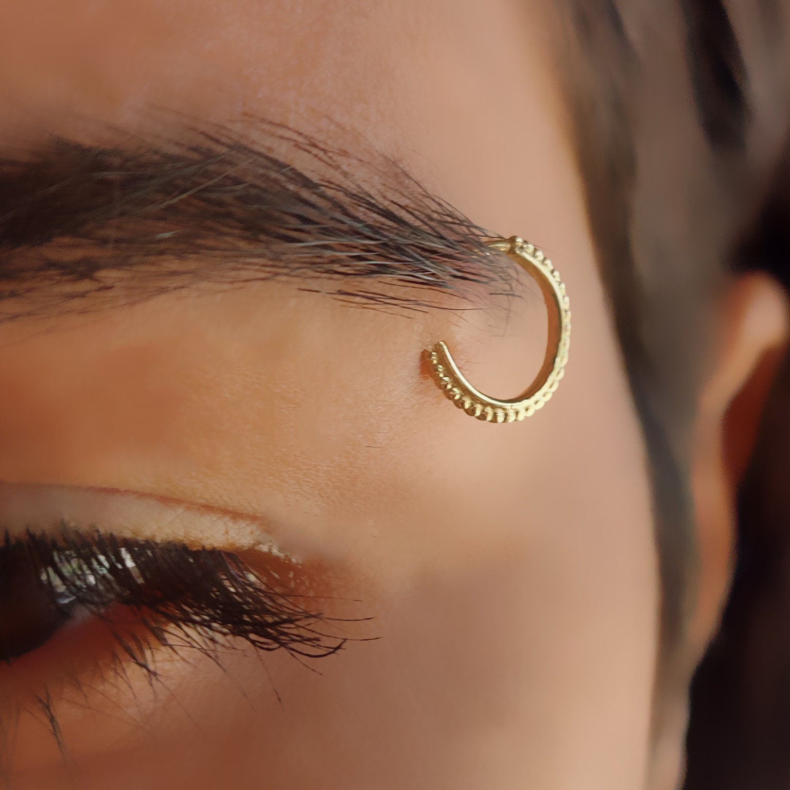 Eyebrow Jewelry Eyebrow Piercing Eyebrow Ring Gold Eyebrow Ring Solid Gold Piercing 14k Gold Piercing Jewelry Gold Eyebrow Jewelry Etsy Australia