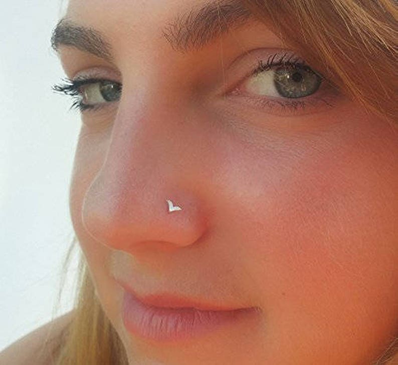 Small Nose Ring, Indian Nose Rings , Nose Rings, Tiny Nose Stud , Tragus, Indian Nose Stud, Tiny Nose Ring, Nose Stud, Cartilage, Hook, Rook image 1