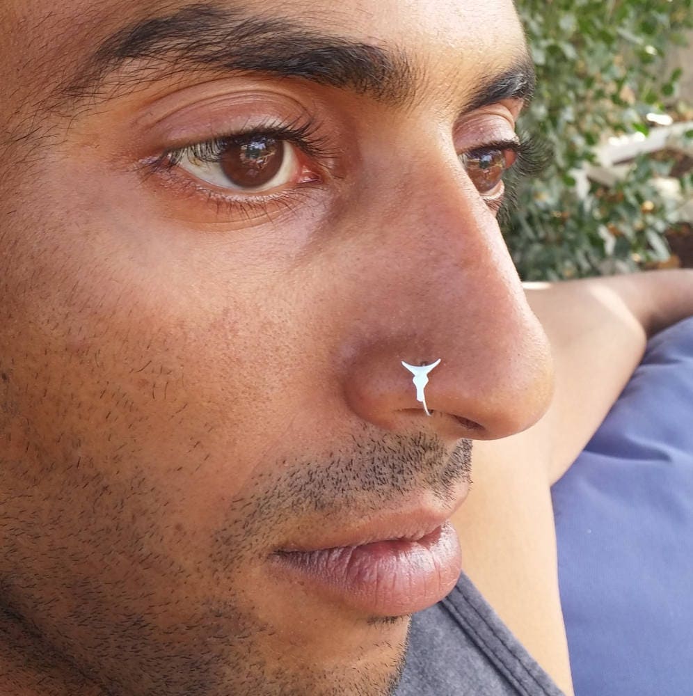 Nose Ring Nose Piercing Gold Nose Ring Mens Nose Ring Nose Etsy