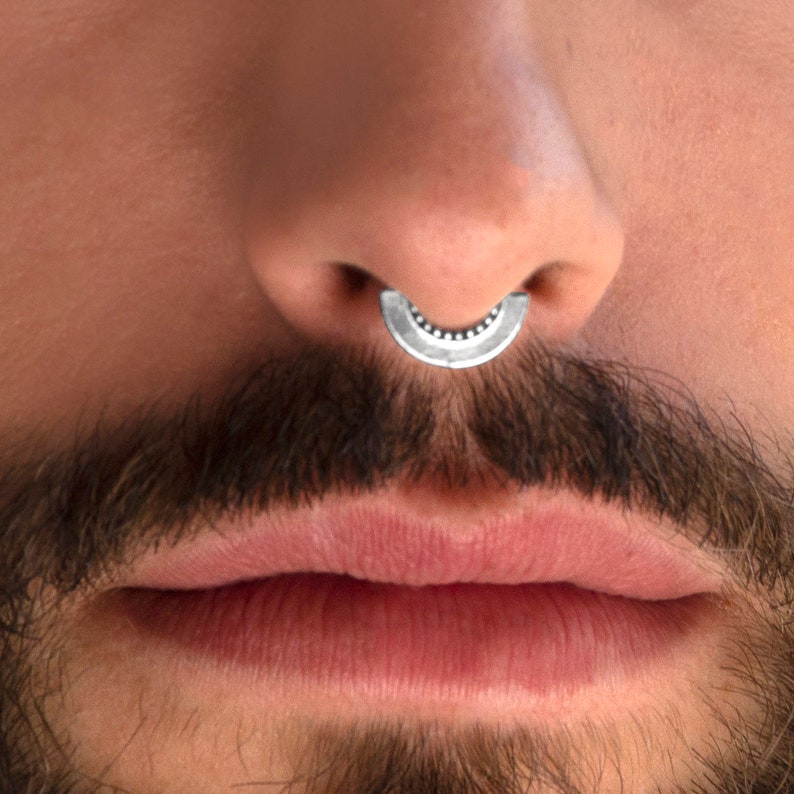 Men's Septum Silver Septum Jewelry Septum Ring Silver Etsy