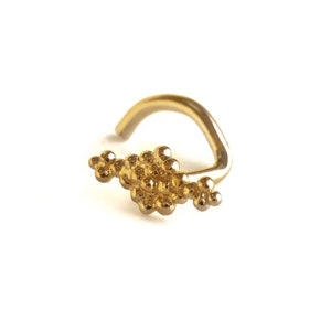 Tiny Gold Nose Stud, Gold Nose Stud, Tribal Nose Ring, Nose Ring, Gold Tragus, Gold 14k Nose Stud, Nose Ring Stud, Nose Stud, Cartilage Stud
