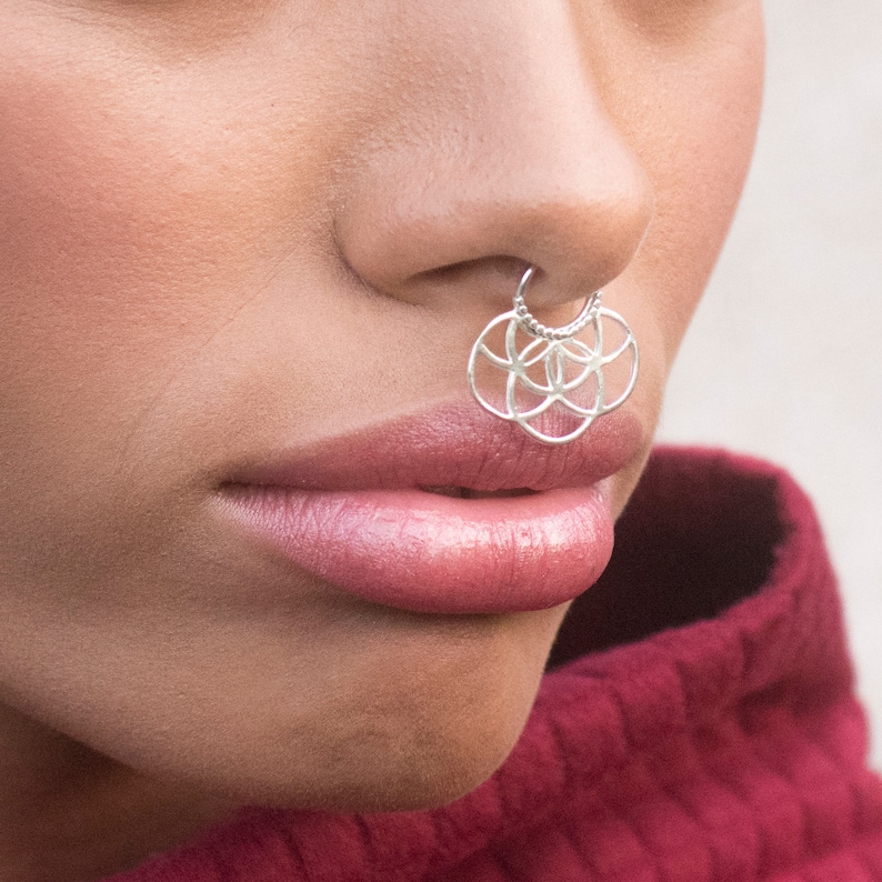 Unique Septum Ring Septum Jewelry Tribal Septum Silver Etsy