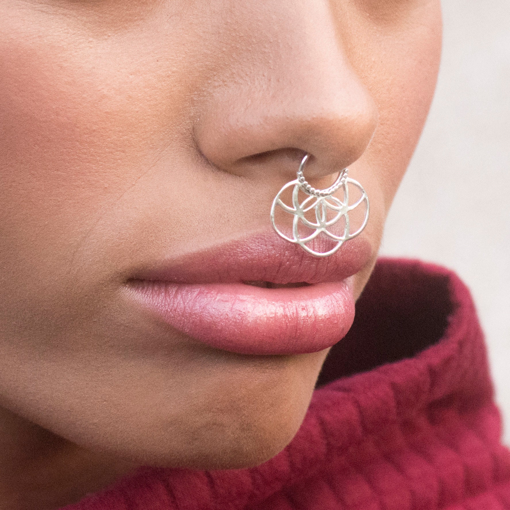 Unique Septum Ring Septum Jewelry Tribal Septum Silver Etsy