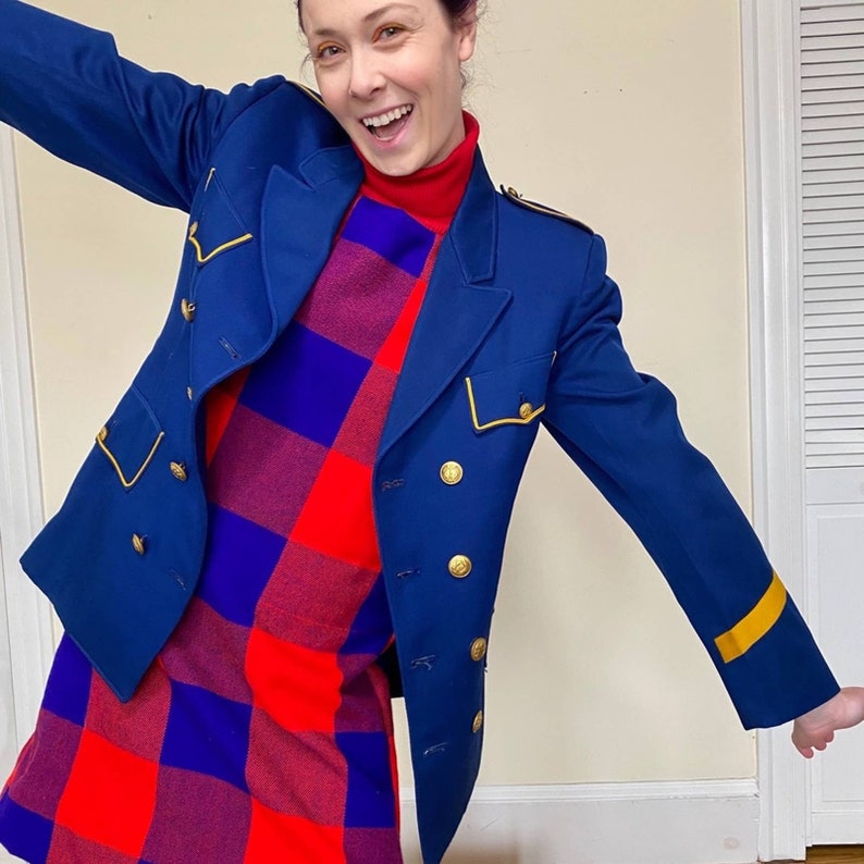 60\u2019s Bright Blue Band Uniform Jacket