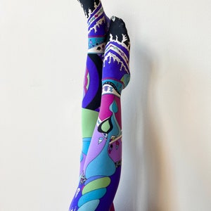 60s Psychedelic Emilio Pucci Graphic Print Tights Hose image 7