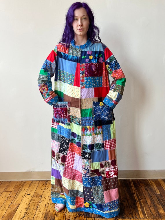60’s Handmade Patchwork Full Length Maxi Dress
