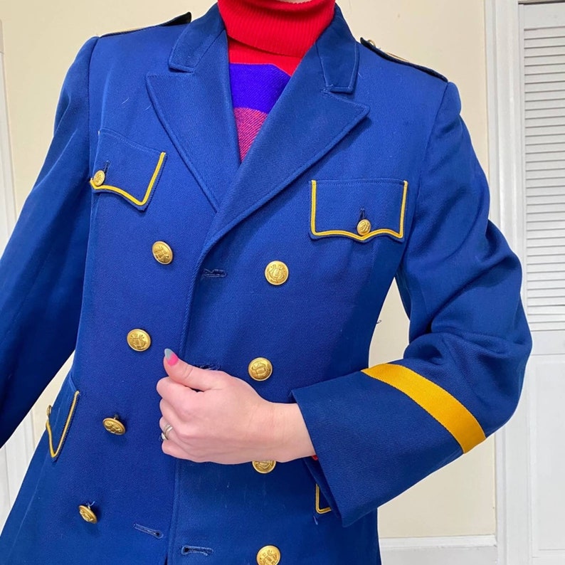 60\u2019s Bright Blue Band Uniform Jacket