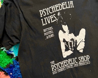 70’s Single Stitch Jim Morrison Psychedelia Lives Psychedelic Shop San Fran Tee