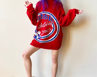 90's Iceberg Jeans Italian Knit Looney Tunes Bugs Bunny Eh