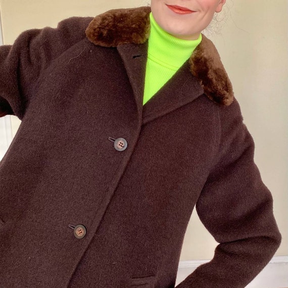 Isaac Mizrahi Vintage Baby Alpaca Chocolate Coat