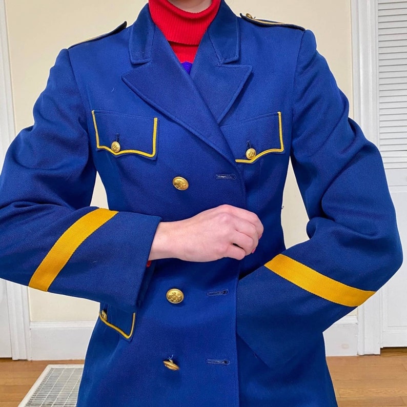 60\u2019s Bright Blue Band Uniform Jacket