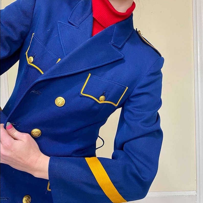 60\u2019s Bright Blue Band Uniform Jacket