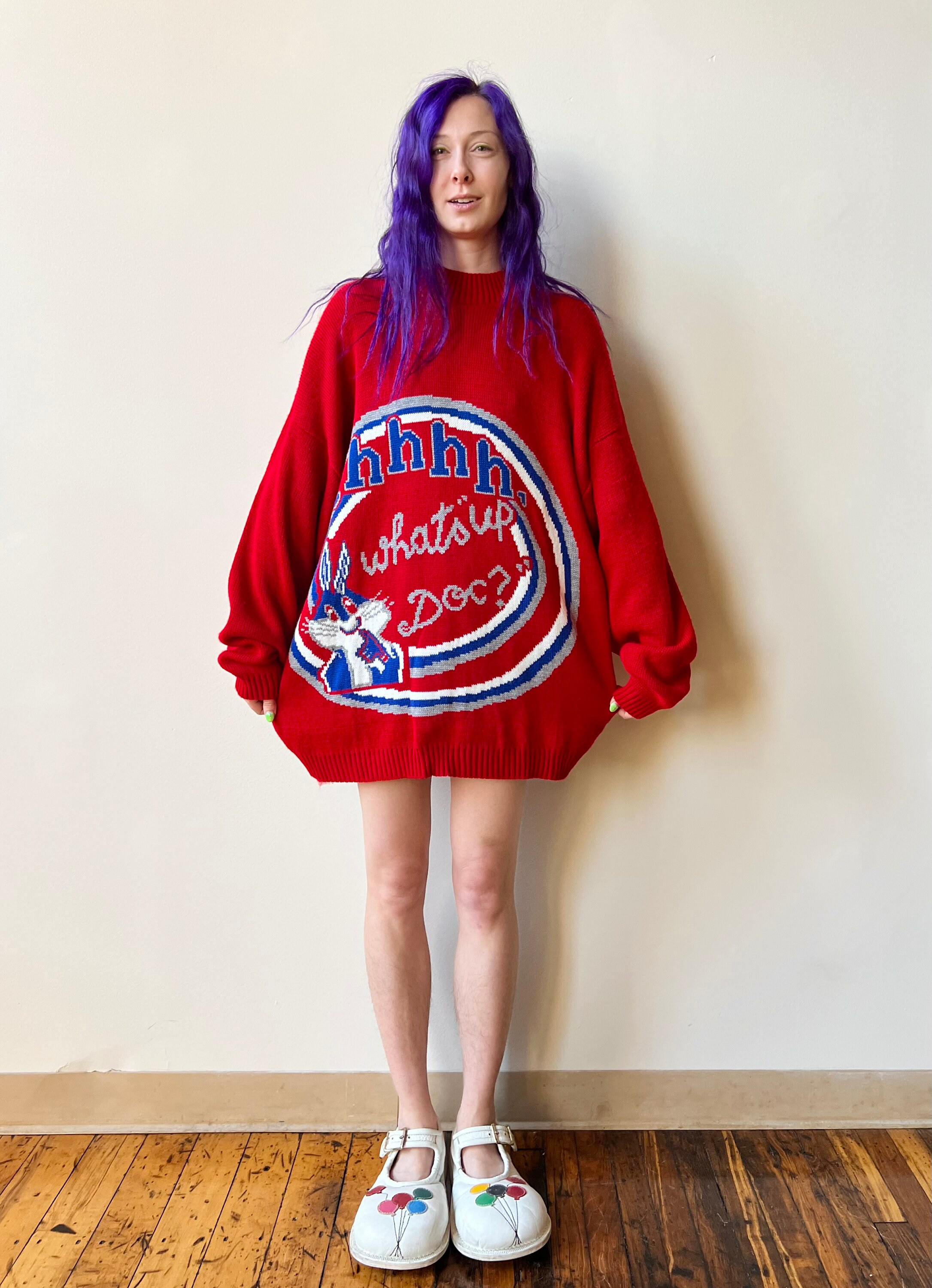 HISTORY ICEBERG ルーニー・テューンズ セーター VINTAGE ICEBERG ICE HISTORY LOONEY TUNES BUGS BUNNY THATS ALL