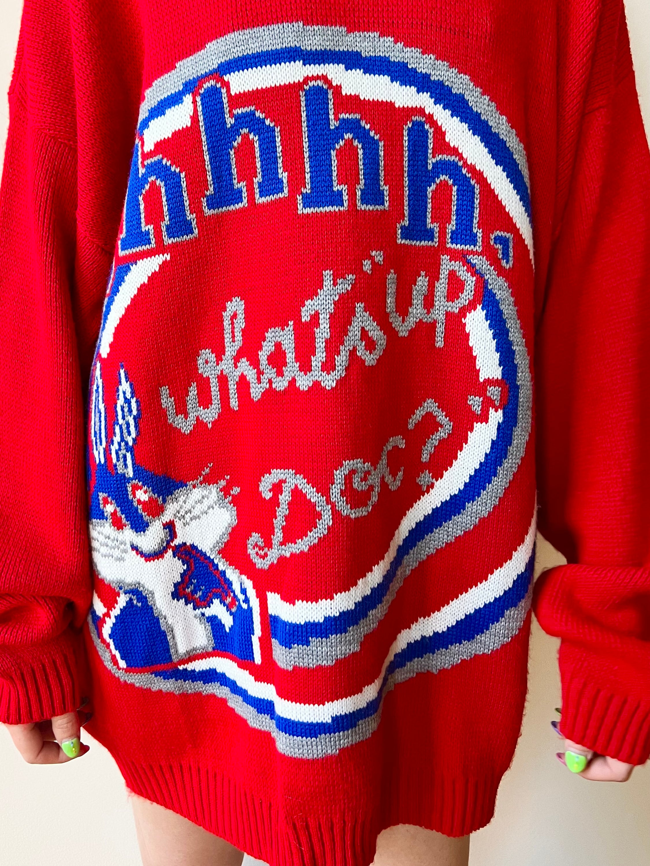 90's Iceberg Jeans Italian Knit Looney Tunes Bugs Bunny Eh 90's Iceberg Jeans Italian Knit Looney Tunes Bugs Bunny Eh