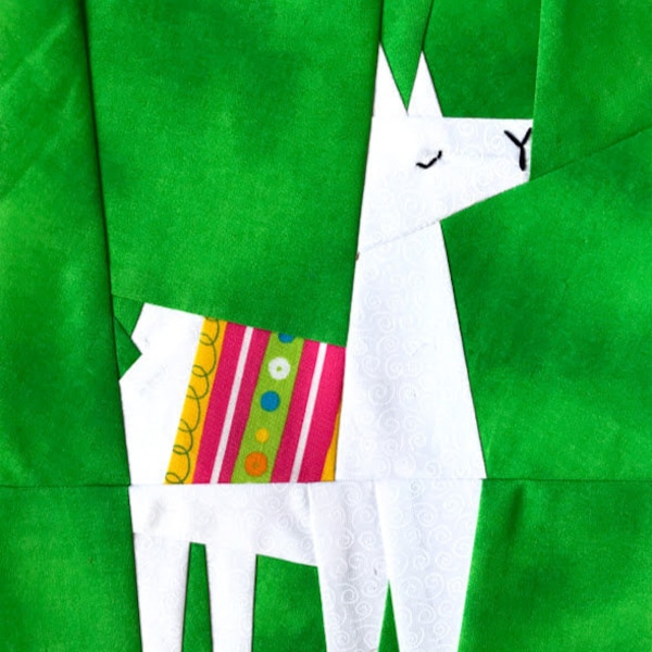 LLAMA Paper Pieced Block Pattern in PDF