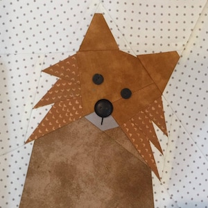 Pomeranian Paper PIeced Block Pattern in PDF