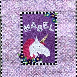 Unicorn Quilt Paper Pieced Pattern in PDF