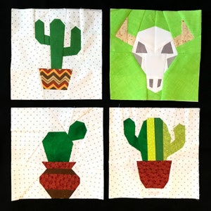 DESERT COLLECTION of 4 Paper Pieced Block Patterns in PDF