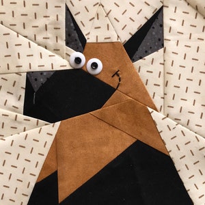 German Shepherd, II Paper Piecing Pattern in PDF