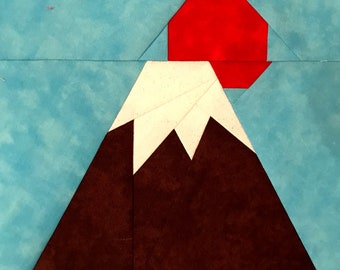 Wzór blokowy MOUNT FUJI Paper Pieced w formacie PDF