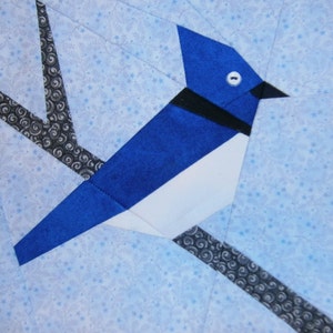 Blue Jay Paper Pieced Block Pattern in PDF