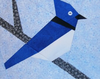 Blue Jay Paper Pieced Block Pattern in PDF