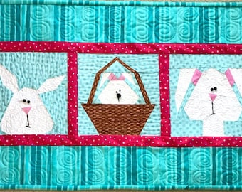 Easter Table Runner and Potholders, Paper Pieced Patterns in PDF