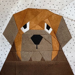 MASTIFF Paper Pieced Block Pattern, PDF, Instant Download, Quilt Block Pattern, Foundation Pieced, Dog Quilt Block