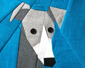 Italian Greyhound Paper Pieced Quilt Block Pattern (PDF)