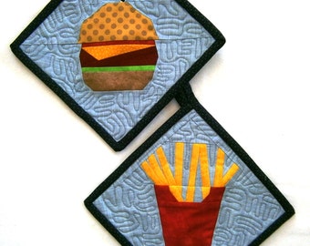 DRIVE-IN POTHOLDER Paper Pieced Pattern in pdf