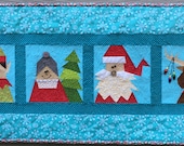 Must Be Santa Table Runner and Pillow Paper Pieced Pattern in PDF